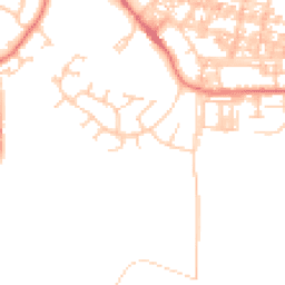 Daytime road noise heatmap for LA18 4PF