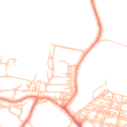Daytime road noise heatmap for LA18 5AQ