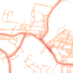 Daytime road noise heatmap for LA18 5BA