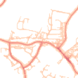 Daytime road noise heatmap for LA18 5BS