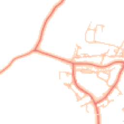 Daytime road noise heatmap for LA18 5BY