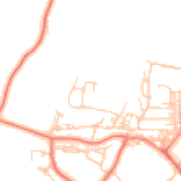 Daytime road noise heatmap for LA18 5DD