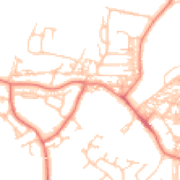 Daytime road noise heatmap for LA18 5DU