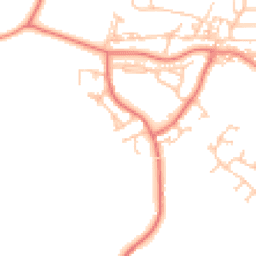 Daytime road noise heatmap for LA18 5EQ