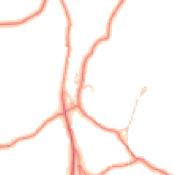 Daytime road noise heatmap for LA18 5HW