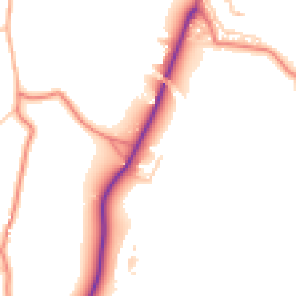 Daytime road noise heatmap for LA2 0AA