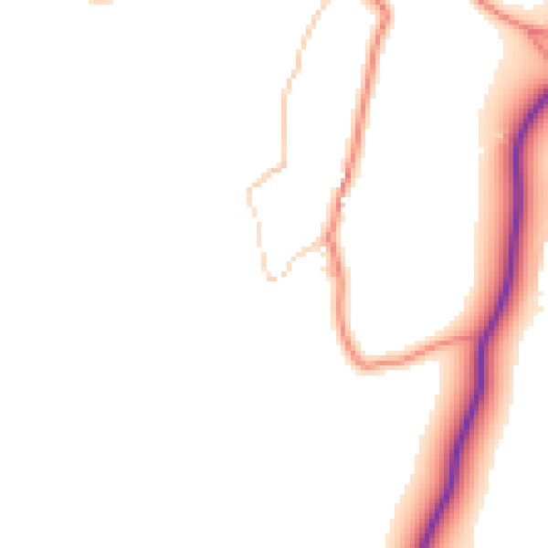 Daytime road noise heatmap for LA2 0AG