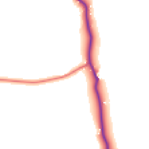 Daytime road noise heatmap for LA2 0BA