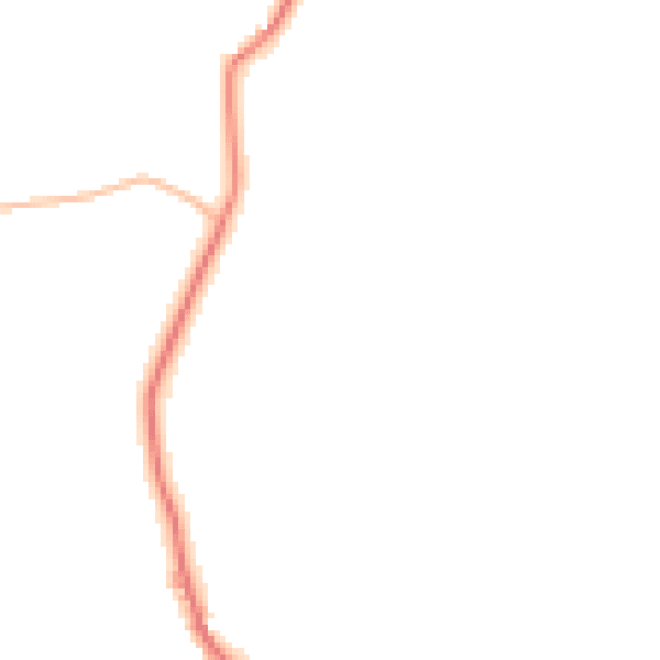 Night-time road noise heatmap for LA2 0BD