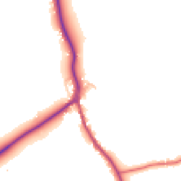 Daytime road noise heatmap for LA2 0BF