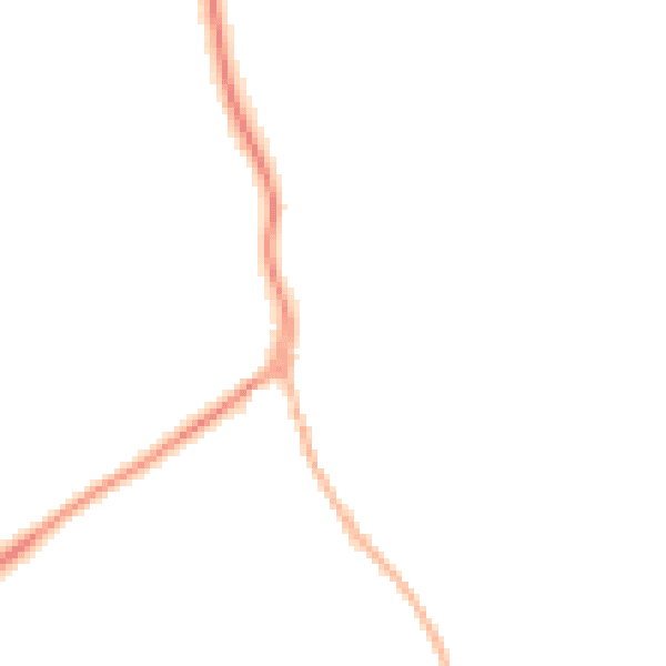 Night-time road noise heatmap for LA2 0BF