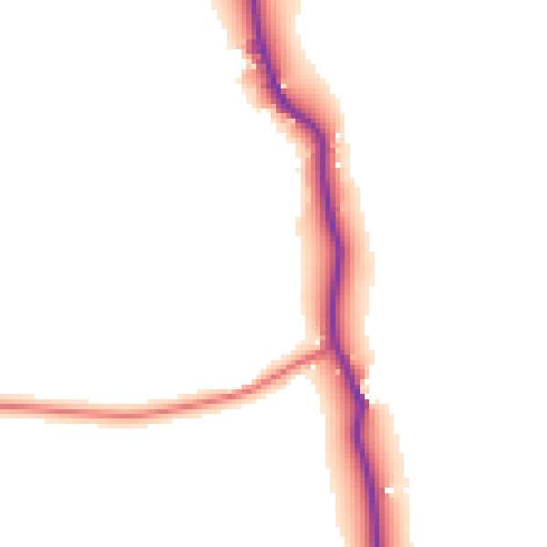 Daytime road noise heatmap for LA2 0DR