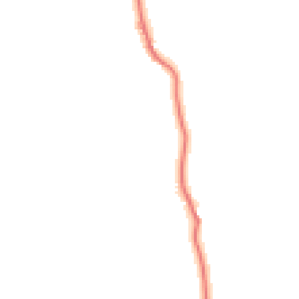 Night-time road noise heatmap for LA2 0DR