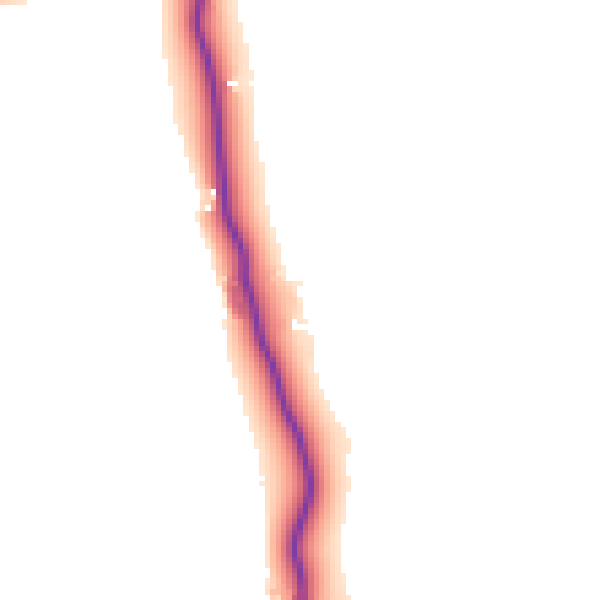 Daytime road noise heatmap for LA2 0DU