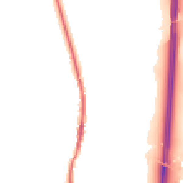 Night-time road noise heatmap for LA2 0JP