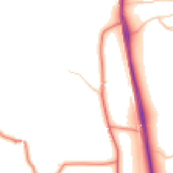 Daytime road noise heatmap for LA2 0PG