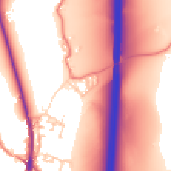 Daytime road noise heatmap for LA2 0QU
