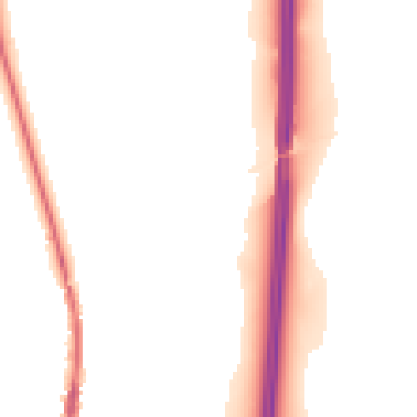 Night-time road noise heatmap for LA2 0QU