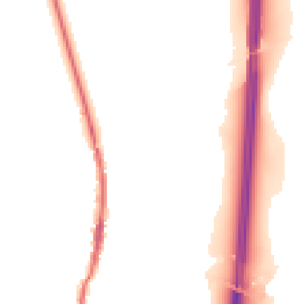 Night-time road noise heatmap for LA2 0RB