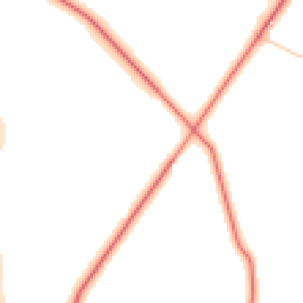 Daytime road noise heatmap for LA2 0RE