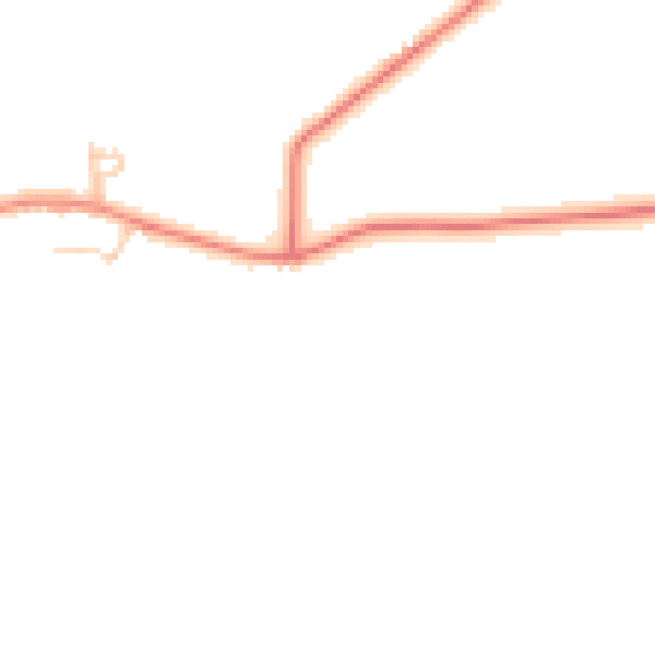Daytime road noise heatmap for LA2 7AH