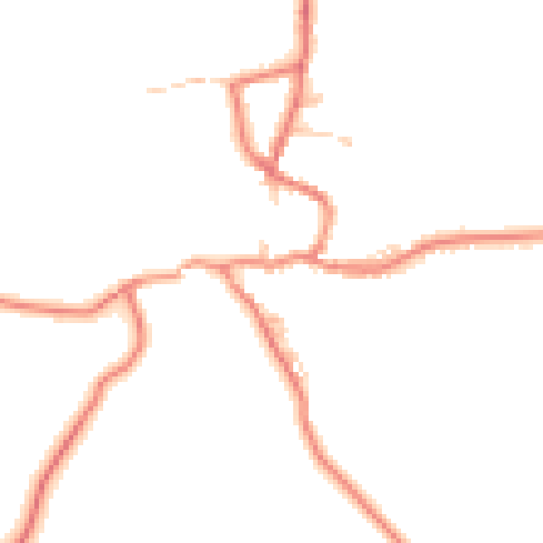 Daytime road noise heatmap for LA2 7BY