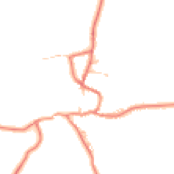 Daytime road noise heatmap for LA2 7EB