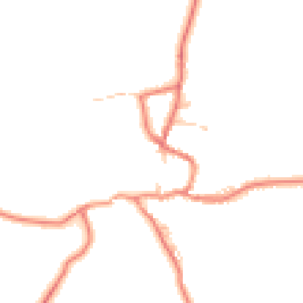 Daytime road noise heatmap for LA2 7EF