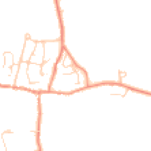 Daytime road noise heatmap for LA2 7FD