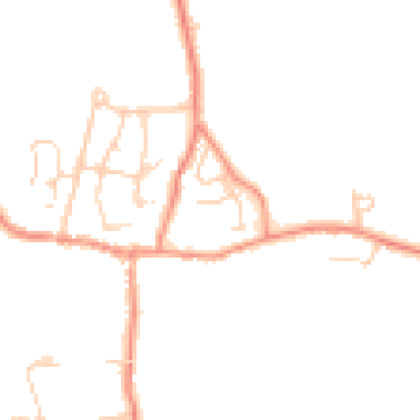 Daytime road noise heatmap for LA2 7FE