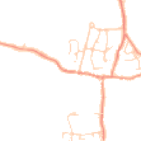 Daytime road noise heatmap for LA2 7HZ