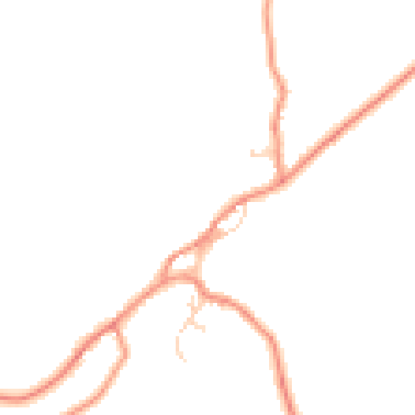 Daytime road noise heatmap for LA2 8BL