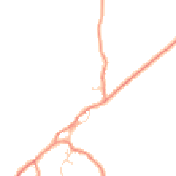 Daytime road noise heatmap for LA2 8BX
