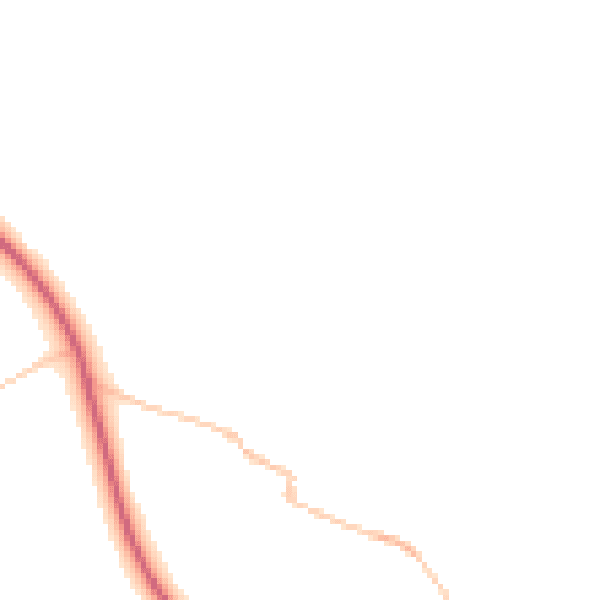 Night-time road noise heatmap for LA2 8DS