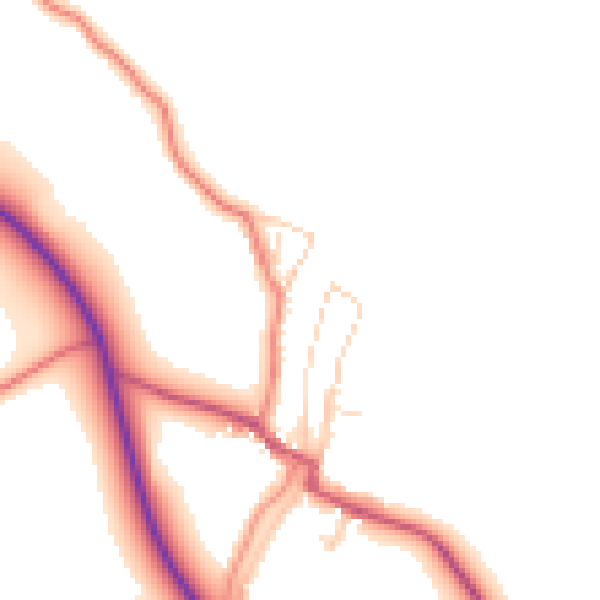Daytime road noise heatmap for LA2 8EB