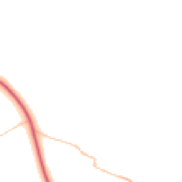 Night-time road noise heatmap for LA2 8EP