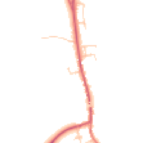 Daytime road noise heatmap for LA2 8LB