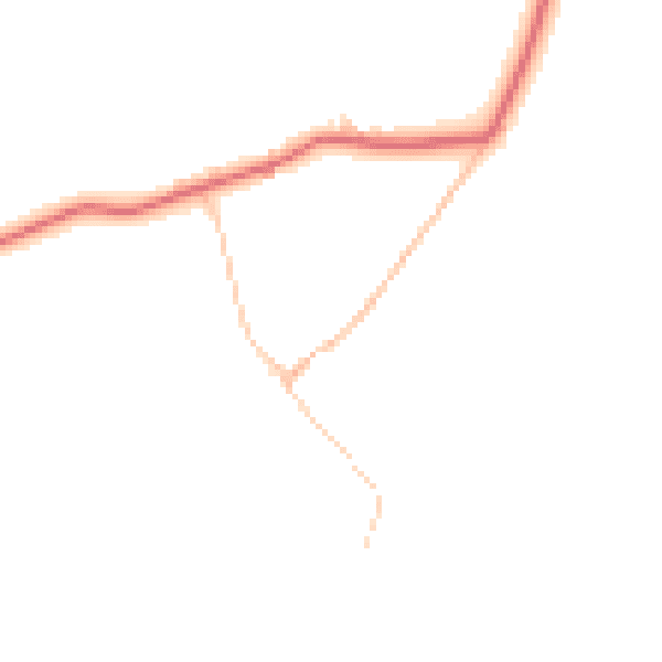 Daytime road noise heatmap for LA2 8LU
