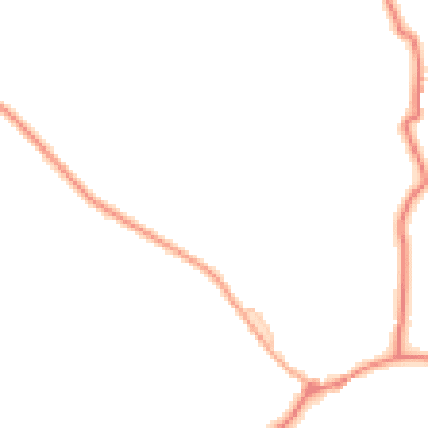 Daytime road noise heatmap for LA2 8NR