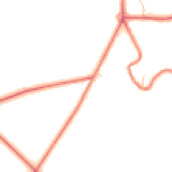 Daytime road noise heatmap for LA2 9AJ