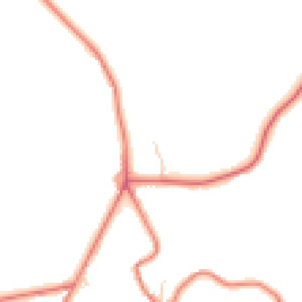 Daytime road noise heatmap for LA2 9AZ