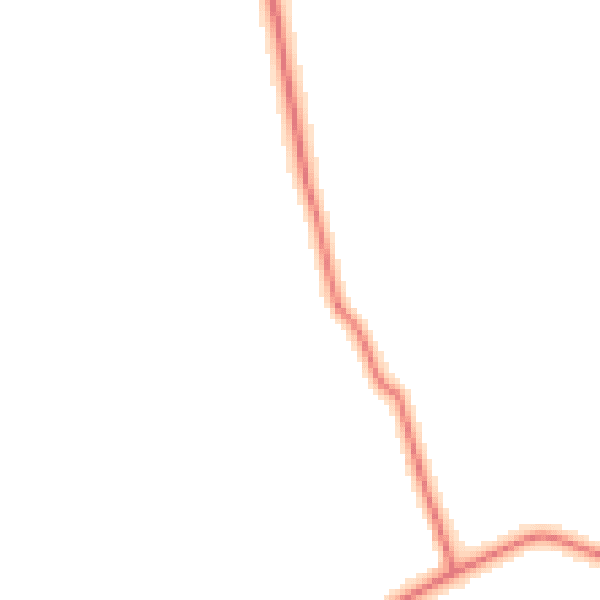 Daytime road noise heatmap for LA2 9BB