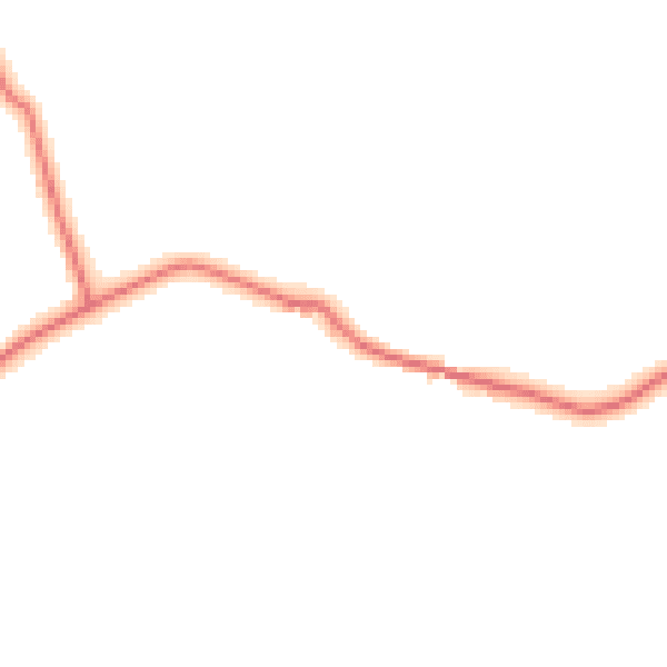 Daytime road noise heatmap for LA2 9BD