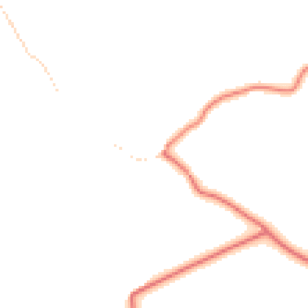 Daytime road noise heatmap for LA2 9BW