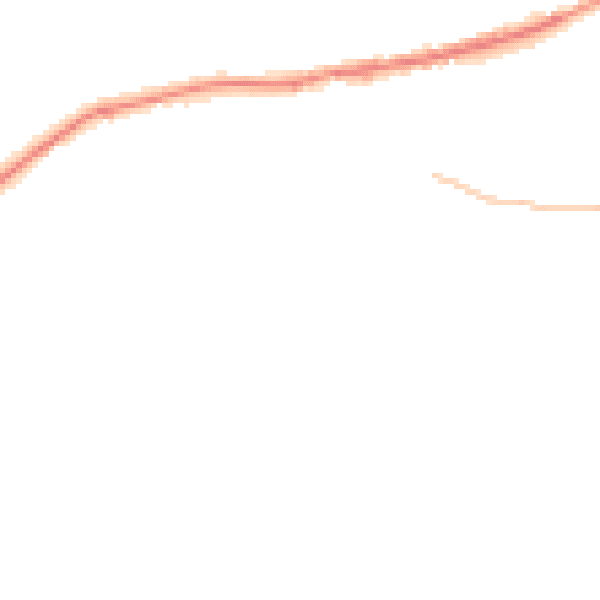 Night-time road noise heatmap for LA2 9NF