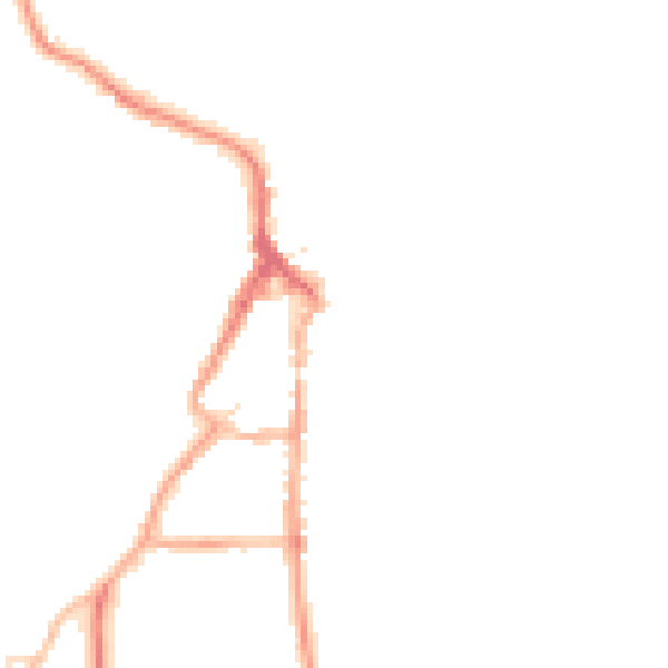 Night-time road noise heatmap for LA22 0AA