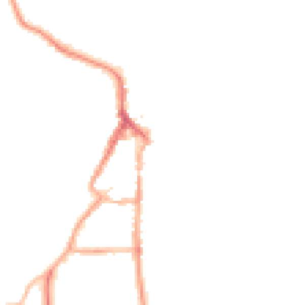 Night-time road noise heatmap for LA22 0AB