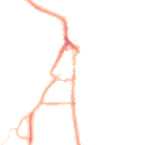 Night-time road noise heatmap for LA22 0AD