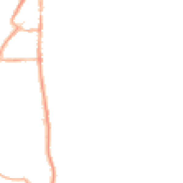 Night-time road noise heatmap for LA22 0AJ