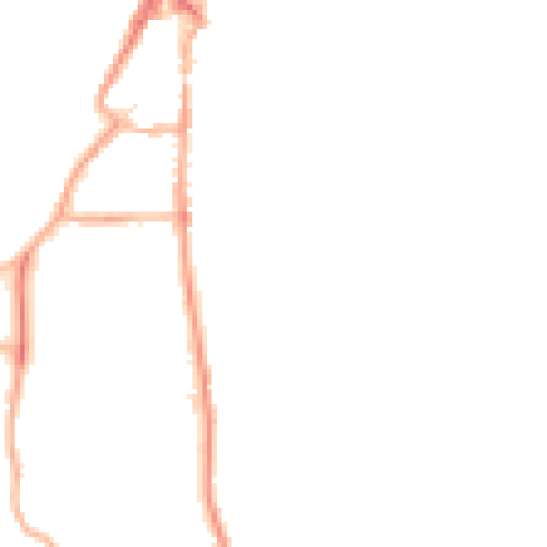 Night-time road noise heatmap for LA22 0AN